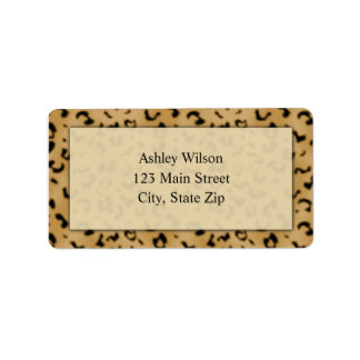 Leopard Print Address Labels Adressaufkleber