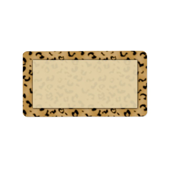Leopard Print Address Labels Adressaufkleber (Vorne)