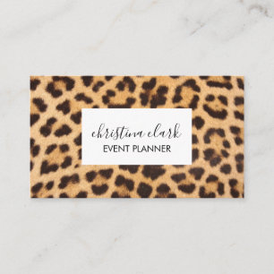 Leopard Print Animal Muster Custom Personalisiert Visitenkarte