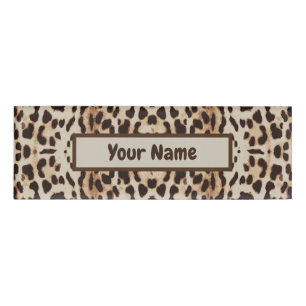Leopard Print Animal Muster Namenschild
