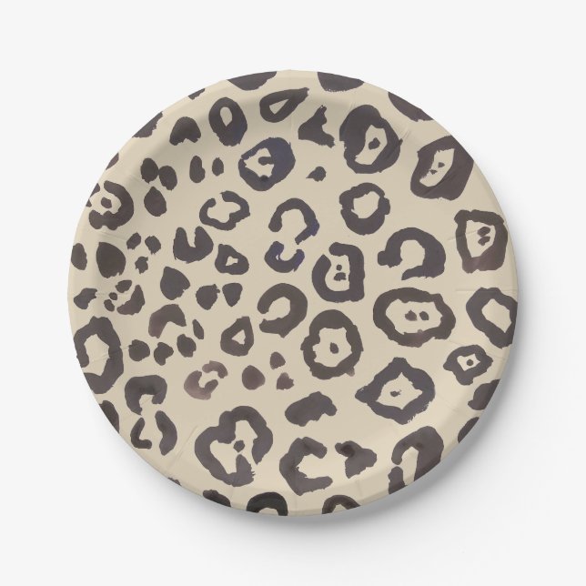 Leopard Print Animal Muster Pappteller (Vorderseite)