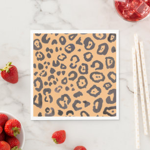 Leopard Print Animal Mustergemälde Serviette