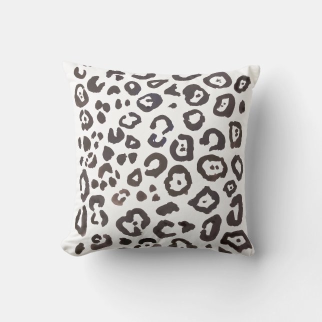Leopard Print Animal Print Muster Throw Kissen (Vorderseite)