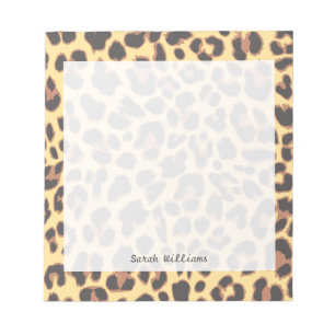 Leopard Print Animal Skin Muster Notizblock