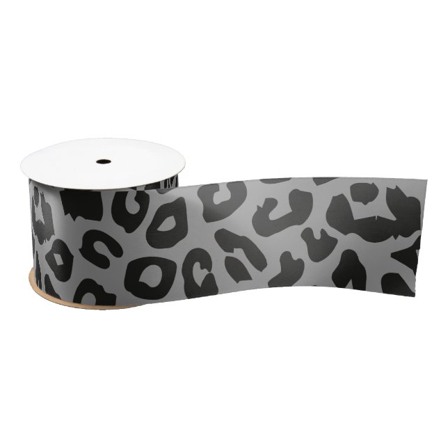 Leopard Print Animal Skin Muster Satinband (Spule)