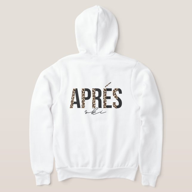 Leopard Print Après Ski Design Hoodie (AblageHinten)