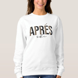 Leopard Print Après Ski Design Sweatshirt