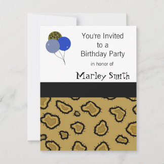 Leopard Print Birthday Einladungen