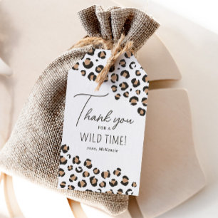 Leopard Print Birthday Party Geschenkanhänger