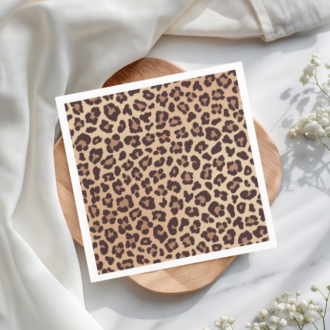 Leopard Print Birthday Serviette (Von Creator hochgeladen)