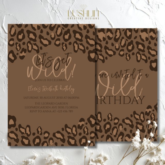 Leopard Print Birthday Stilvolles Animal Print Par Einladung (Von Creator hochgeladen)