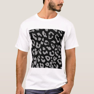 Leopard Print Black Gray T-Shirt