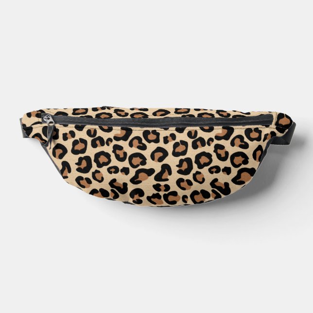 Leopard Print, Black, Rust und Tan Bauchtasche (Ablage )