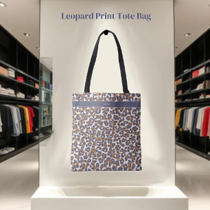 Leopard Print Blue Brown-