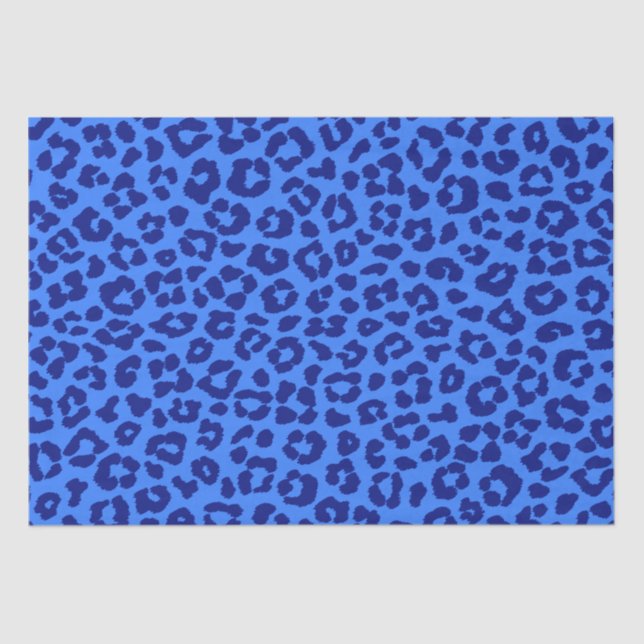 Leopard Print-Blue- Seidenpapier (Vorderseite)