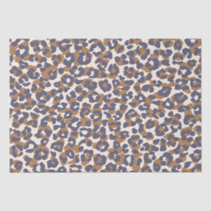 Leopard Print Blue und Brown- Seidenpapier