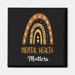 Leopard Print Boho Regenbogen für die psychische G Magnet