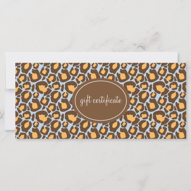 Leopard Print Boutique Style Geschenkgutscheine (Vorderseite)