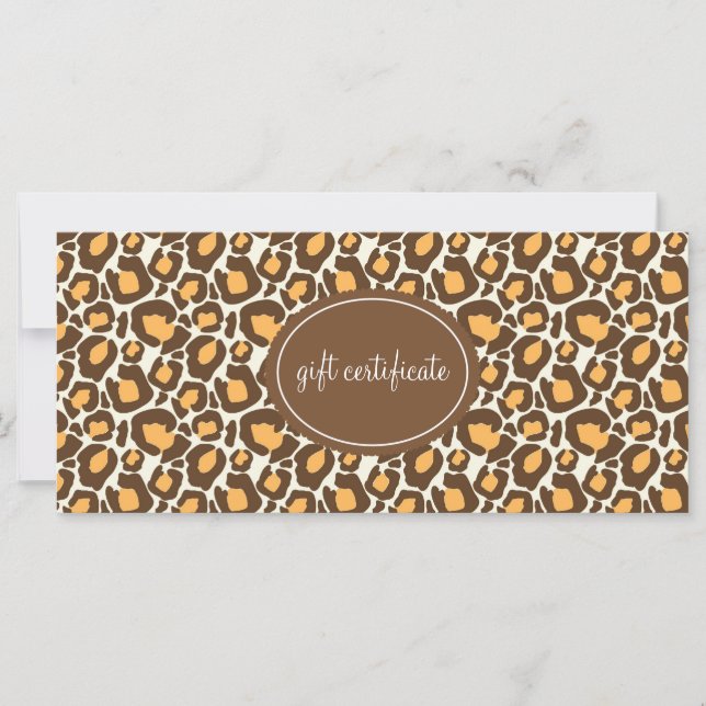 Leopard Print Boutique Style Geschenkgutscheine (Vorderseite)