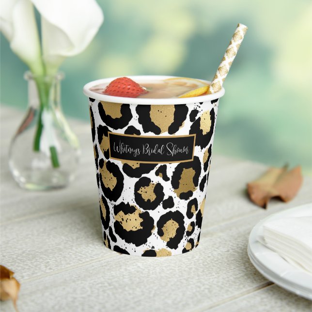 Leopard Print Brautparty Paper Cups Pappbecher (In Situ)