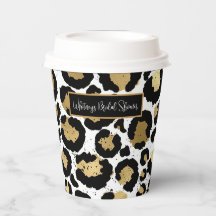 Leopard Print Brautparty Paper Cups