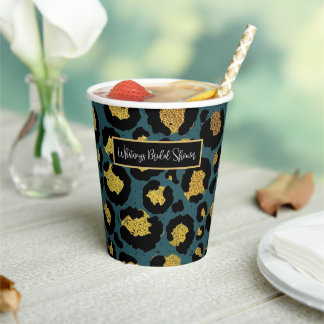 Leopard Print Brautparty Paper Cups Pappbecher