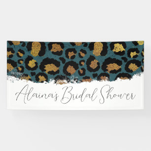 Leopard Print Brautparty Party Banner