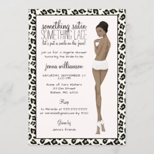 Leopard Print Bride Lingerie Dusche Einladung