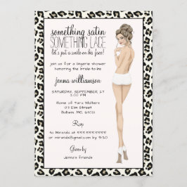 Leopard Print Bride Lingerie Dusche Einladung