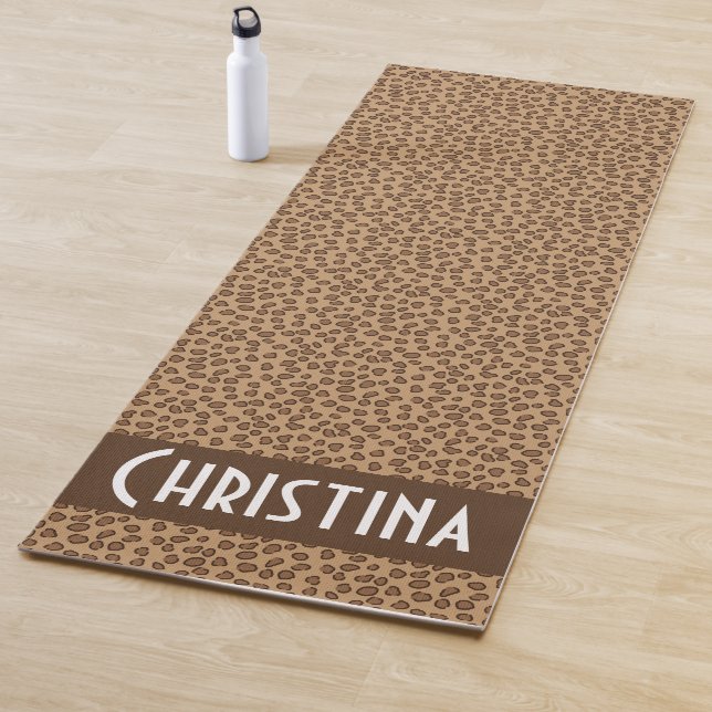 Leopard Print Brown Muster personalisieren Yogamatte (Beispiel)