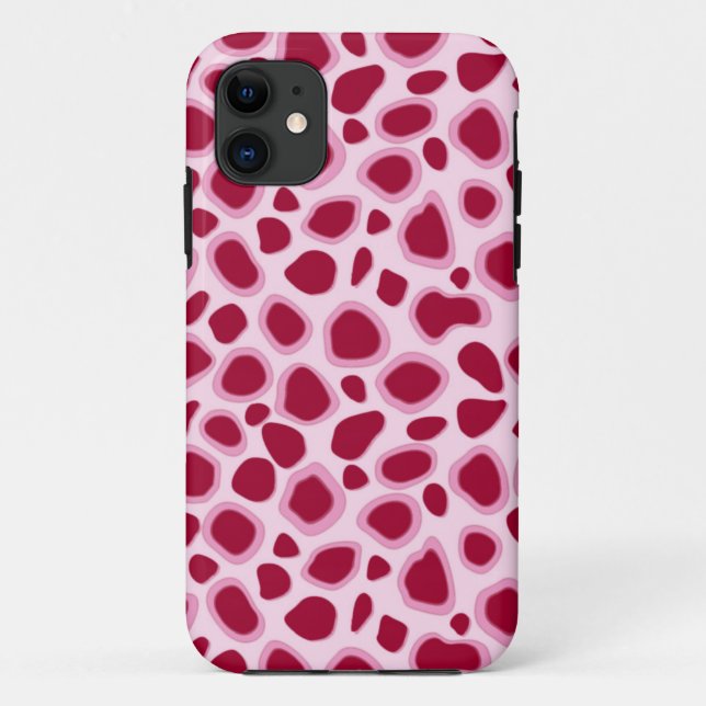 Leopard Print - Burgund und Rosa Case-Mate iPhone Hülle (Rückseite)