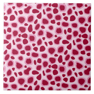 Leopard Print - Burgund und Rosa Fliese