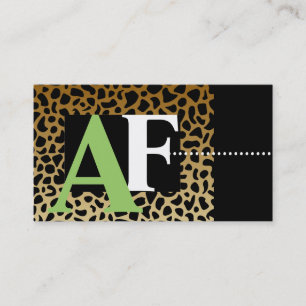 Leopard Print Business Cards Visitenkarte