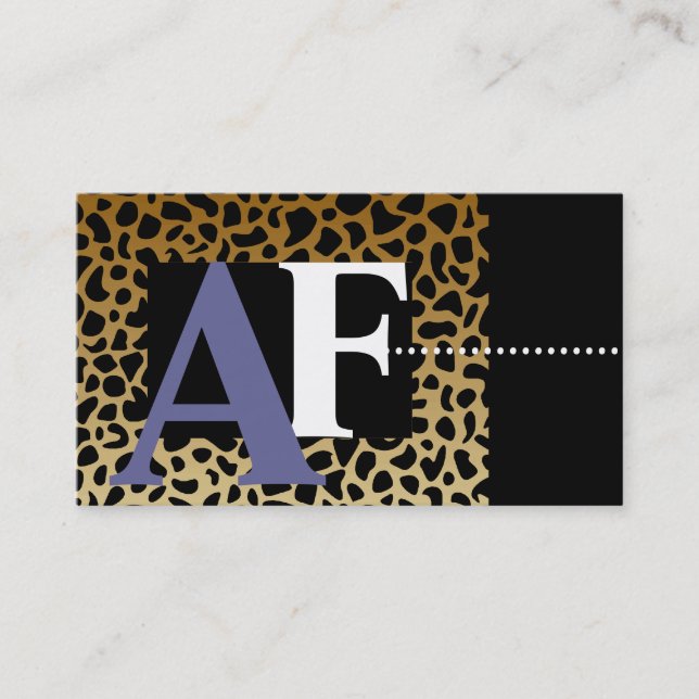 Leopard Print Business Cards Visitenkarte (Vorderseite)