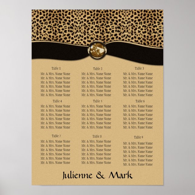 Leopard Print Chart Poster (Vorne)