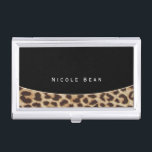 Leopard Print Cheetah Glamour Business Card Holder Visitenkarten Dose<br><div class="desc">Leopard-Druckcheetah-Glamour-Geschäfts-Kartenhalter. Fertigen Sie mit jedem möglichem Text besonders an oder verlassen Sie ihn zu löschen.</div>