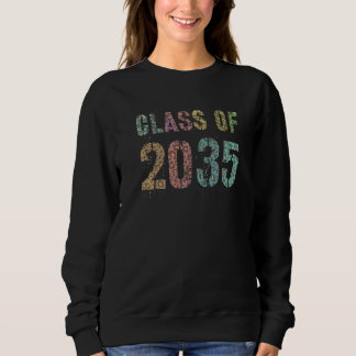 Leopard Print Class of 2035 Future Abschluss gut Sweatshirt