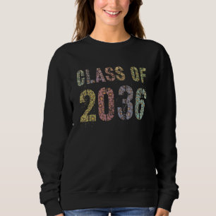Leopard Print Class of 2036 Future Abschluss Gut Sweatshirt