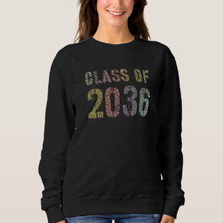 Leopard Print Class of 2036 Future Abschluss Gut Sweatshirt