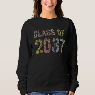 Leopard Print Class of 2037 Future Abschluss Gut Sweatshirt