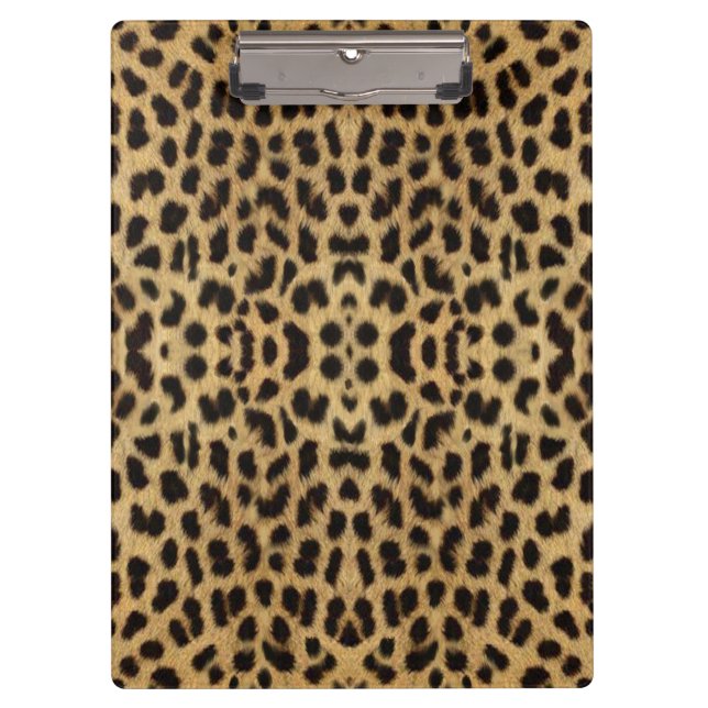 Leopard Print Clipboard Klemmbrett (Vorderseite)