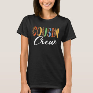 Leopard Print Cousin Crew passt Wiedersehen T-Shirt