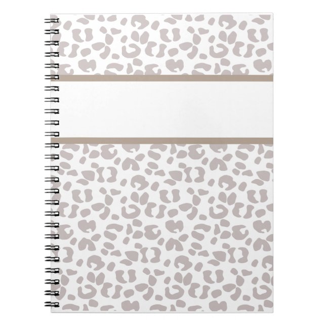 Leopard Print Custom Personalisiert Notebook Journ Notizblock (Vorderseite)