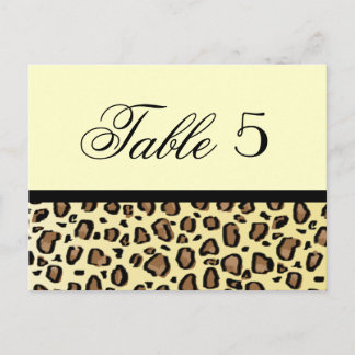 Leopard Print Custom Wedding Tischnummer
