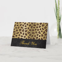 Leopard Print Dankeschön Karte