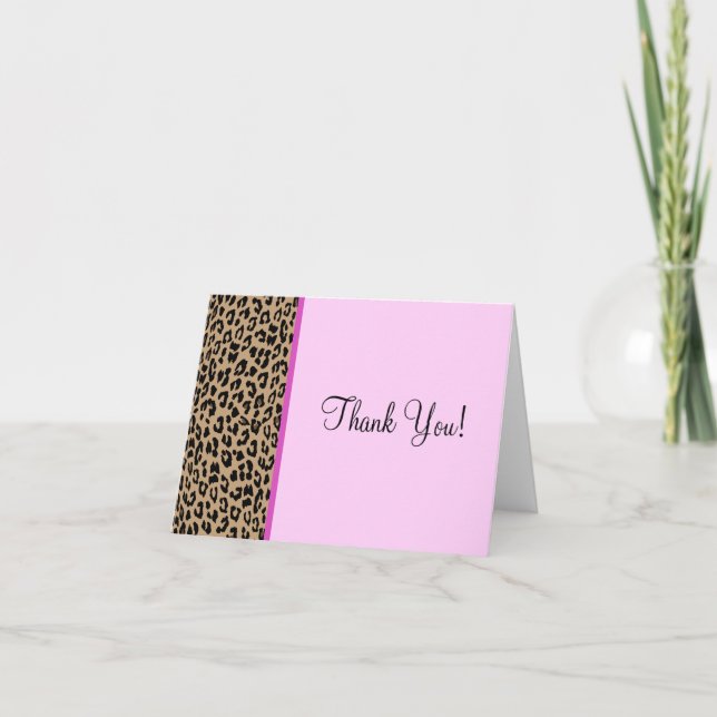 Leopard Print Dankeskarte (Vorderseite)