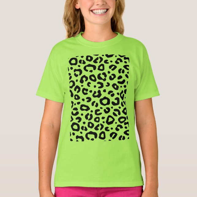 Leopard Print Design T - Shirt (Vorderseite)