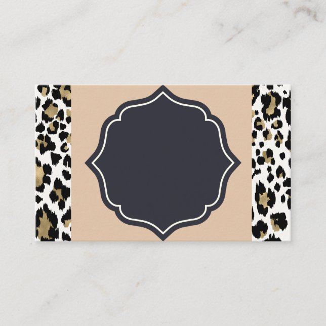 Leopard Print Designer Business/Appt Card Visitenkarte (Vorderseite)