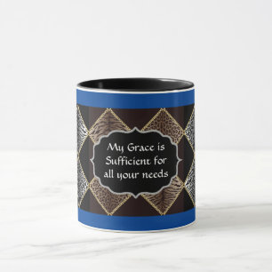 Leopard Print Diamond Design Zwei-Tone-Tasse Tasse