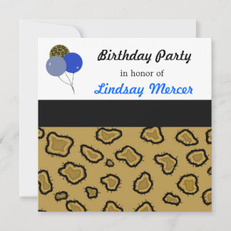Leopard Print Einladung zum Geburtstag